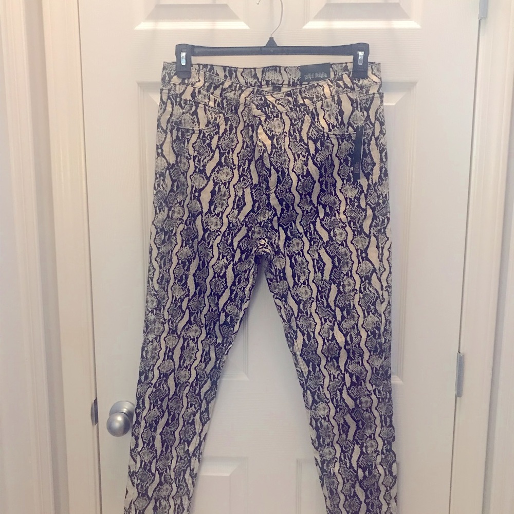 Target Wild Fable snake print cropped jeans.